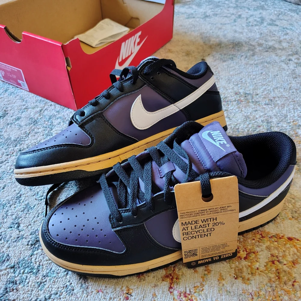 Nike Women's Purple, Black & White Low-Top Sneakers - Picture 4 of 9